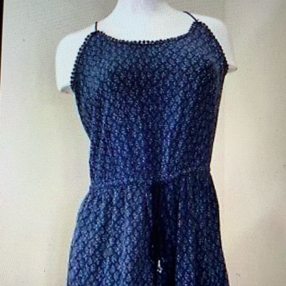 American eagle blue floral romper